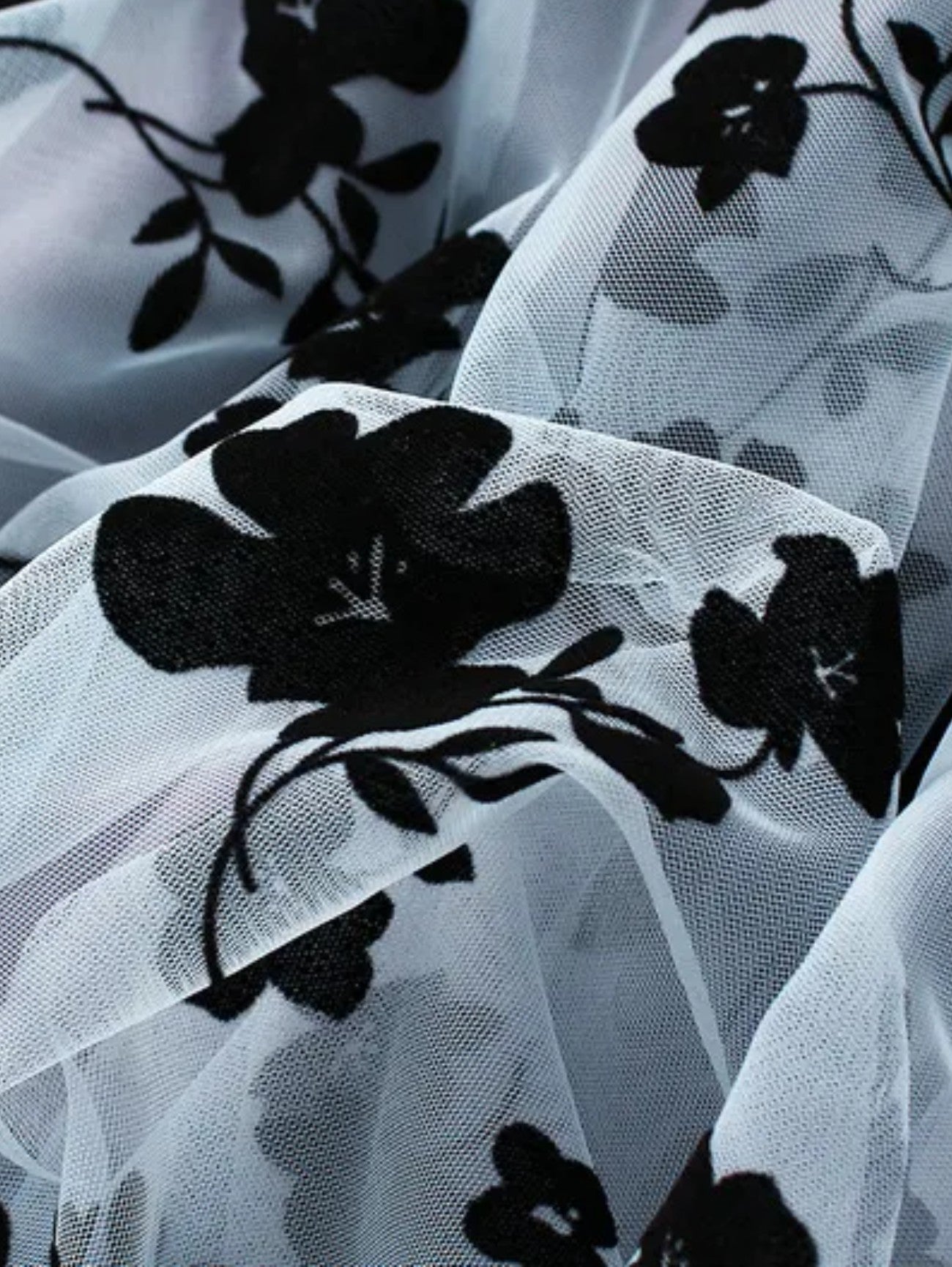 Jada | Women's Sheer Floral Mesh Pleated A-Line Skirt