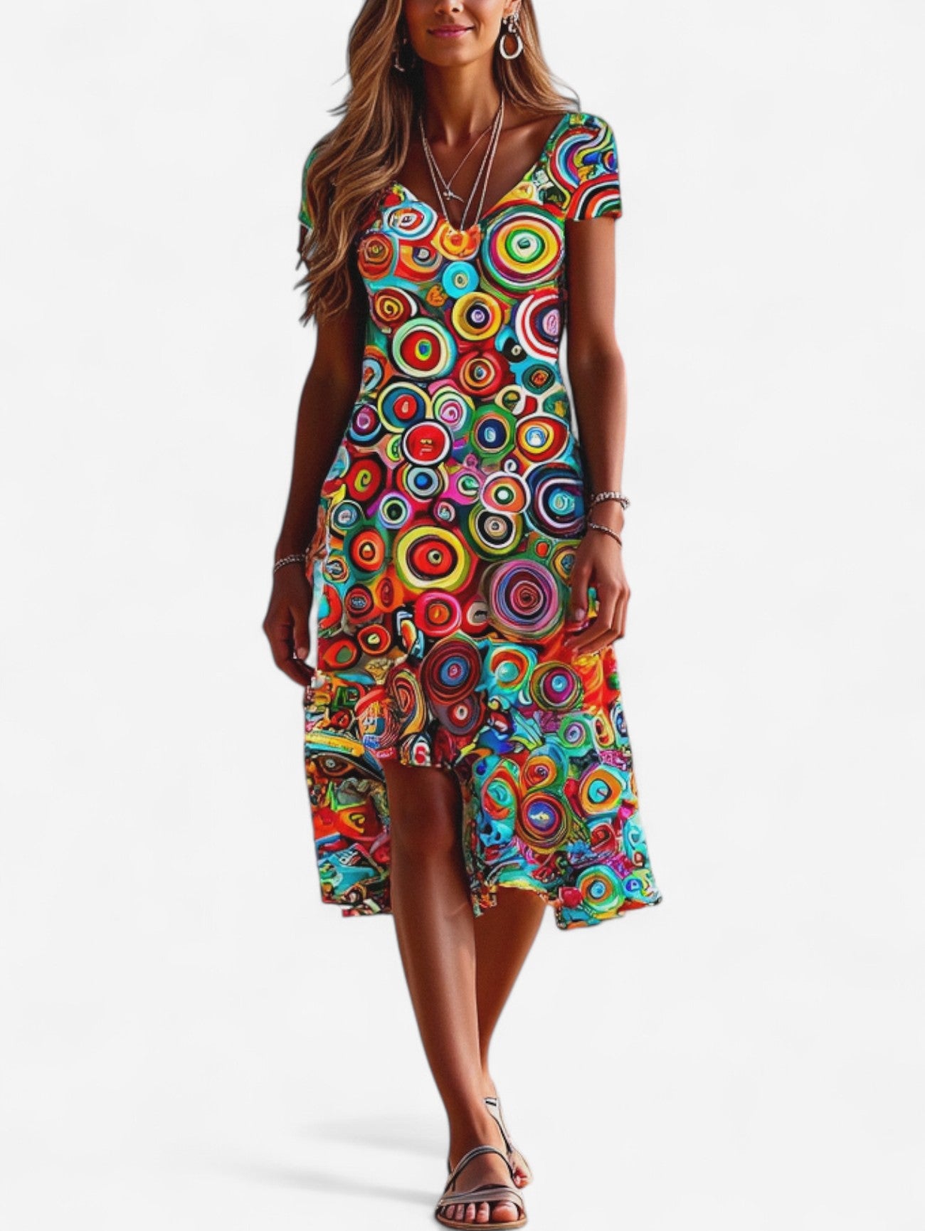 Jada | Women's Summer Beach Wrap Midi Dress