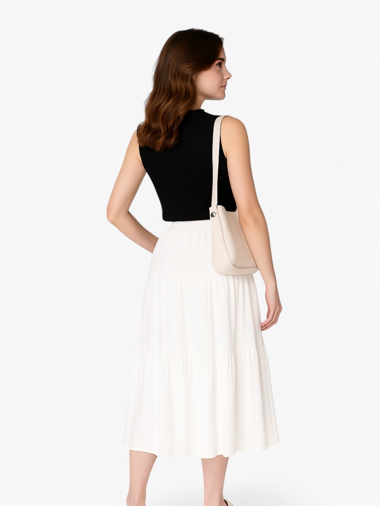 Jada | Women's Casual Summer Tiered Midi Skirt