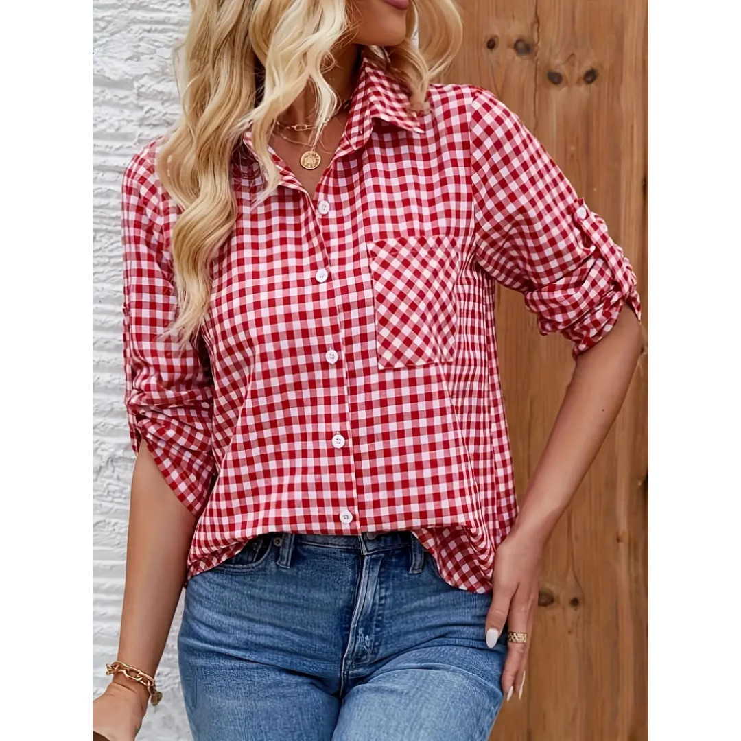 Jada | Women's Casual Checkered Polo