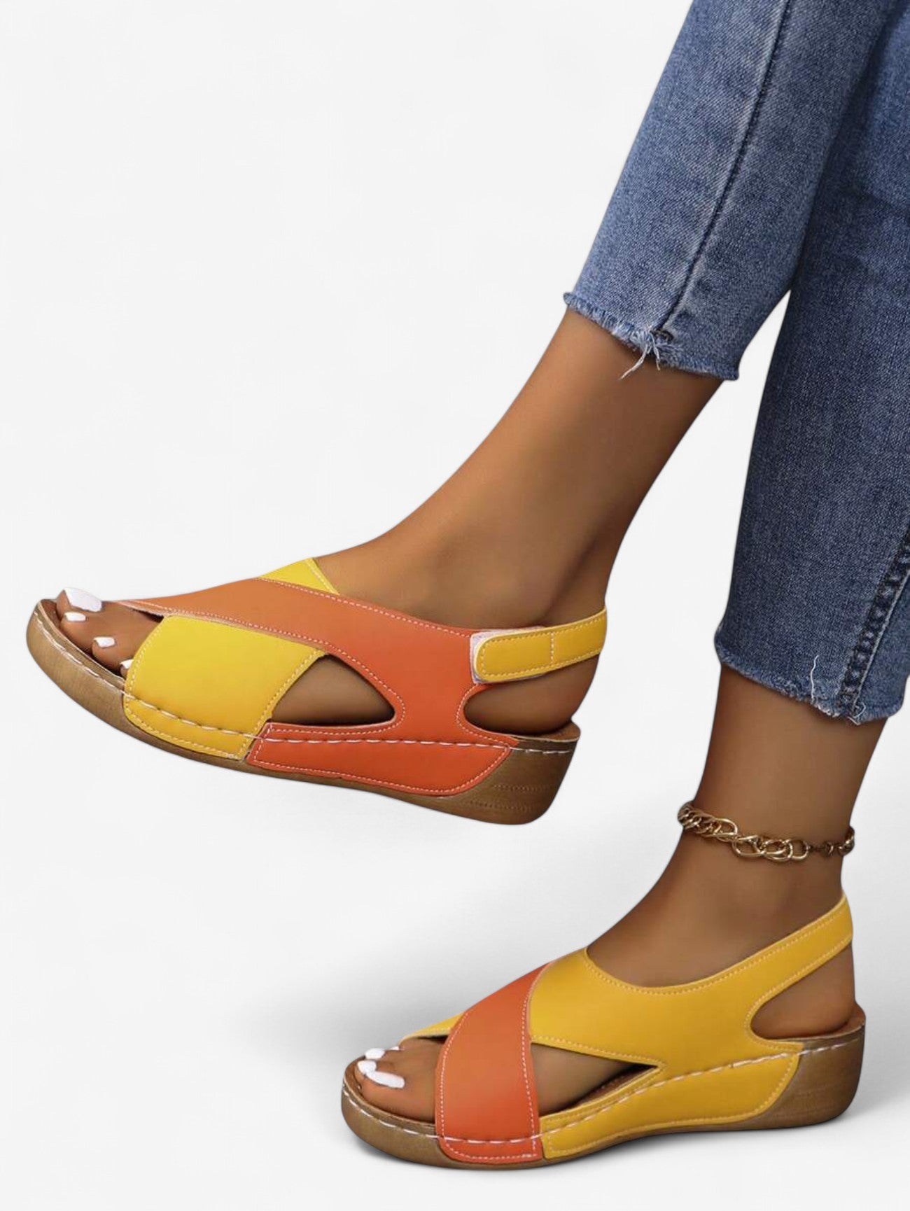 Jada | Women's Summer Open Toe Velcro Sandals