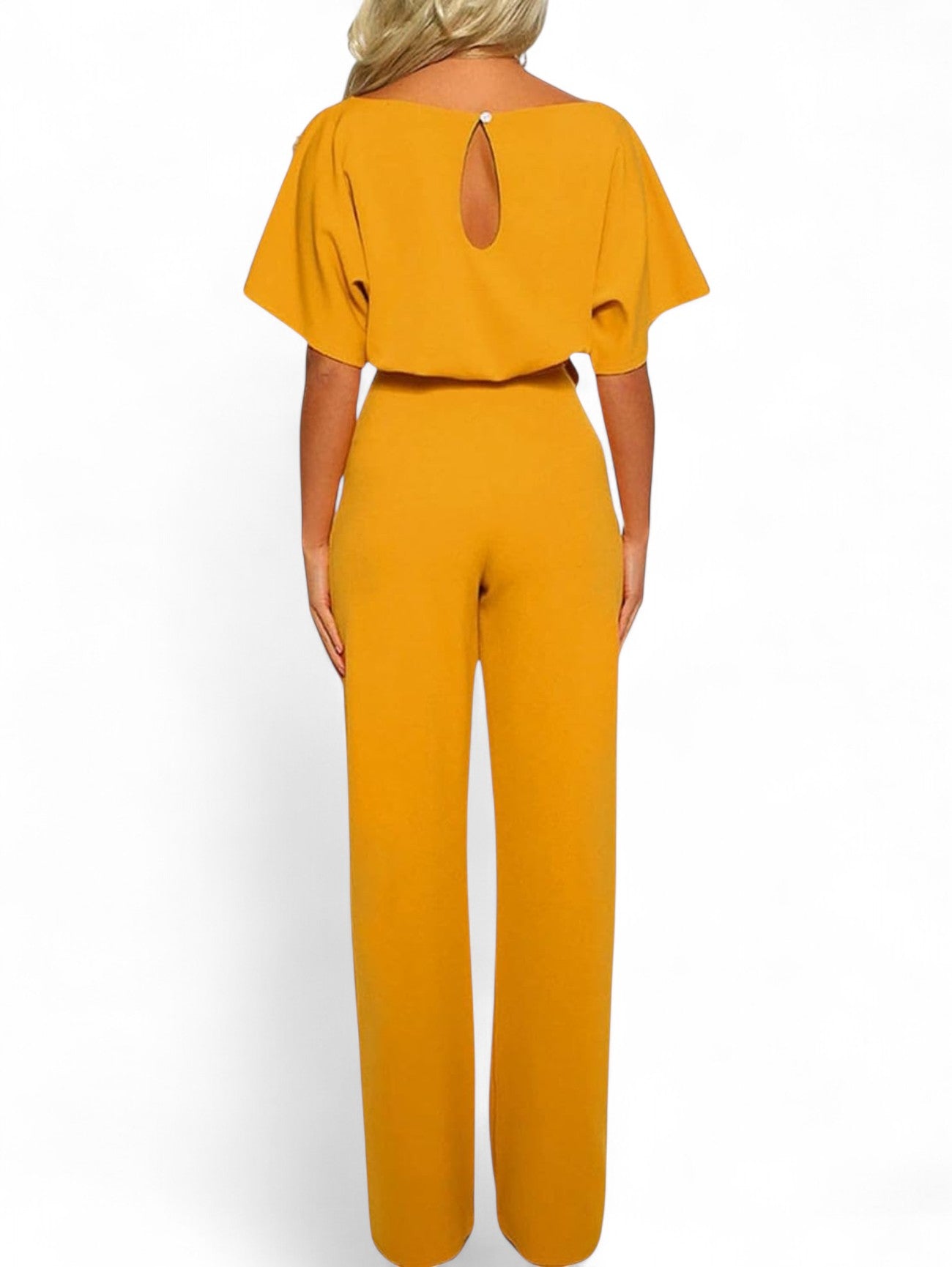 Jada | Women's Elegant Short Sleeve Wide Leg Jumpsuit