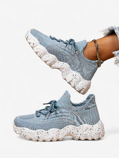 Jada | Women’s Chunky Knit Casual Sneakers Shoes