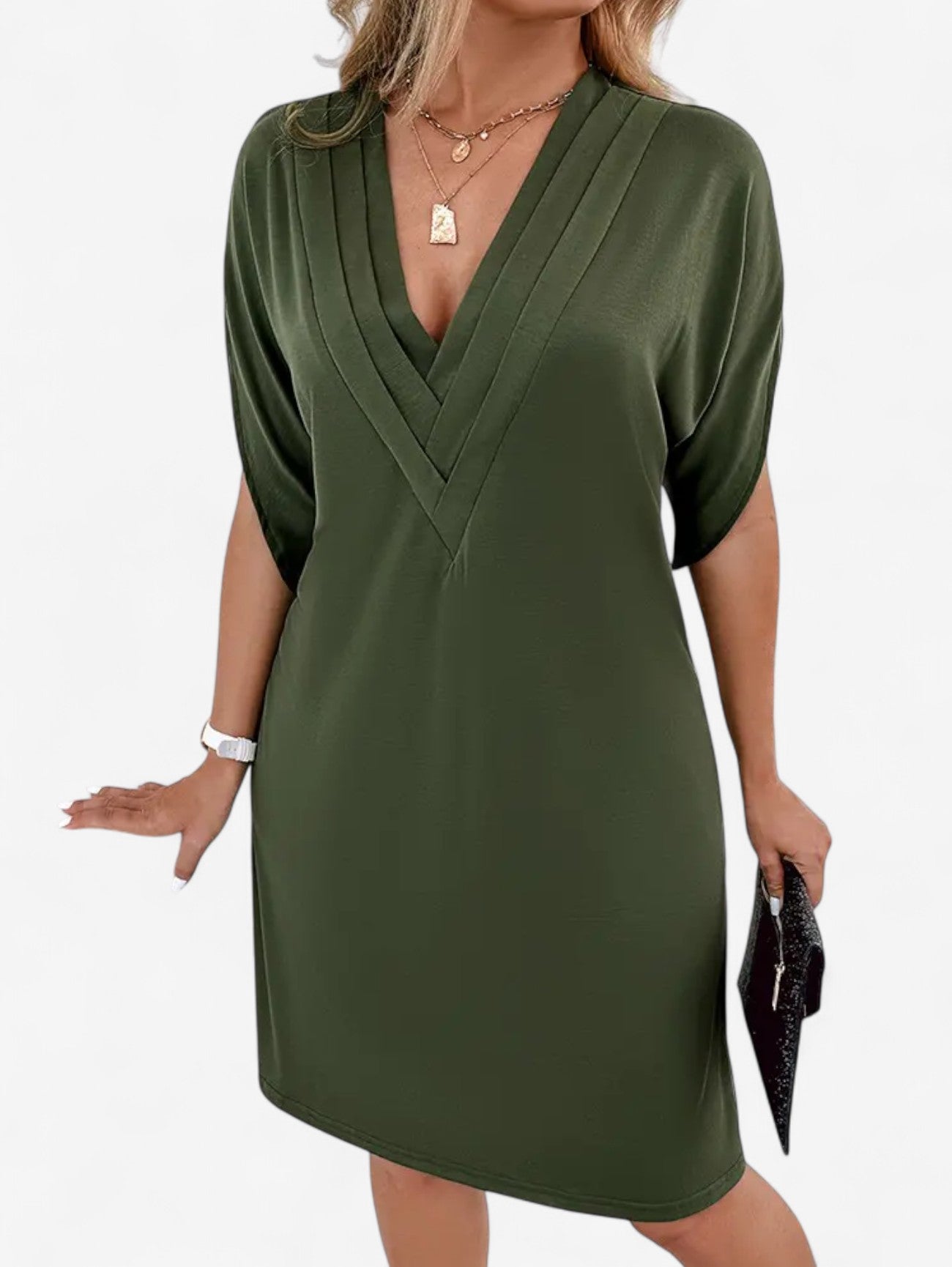 Jada | Women's Casual Summer Midi V-neck Dress