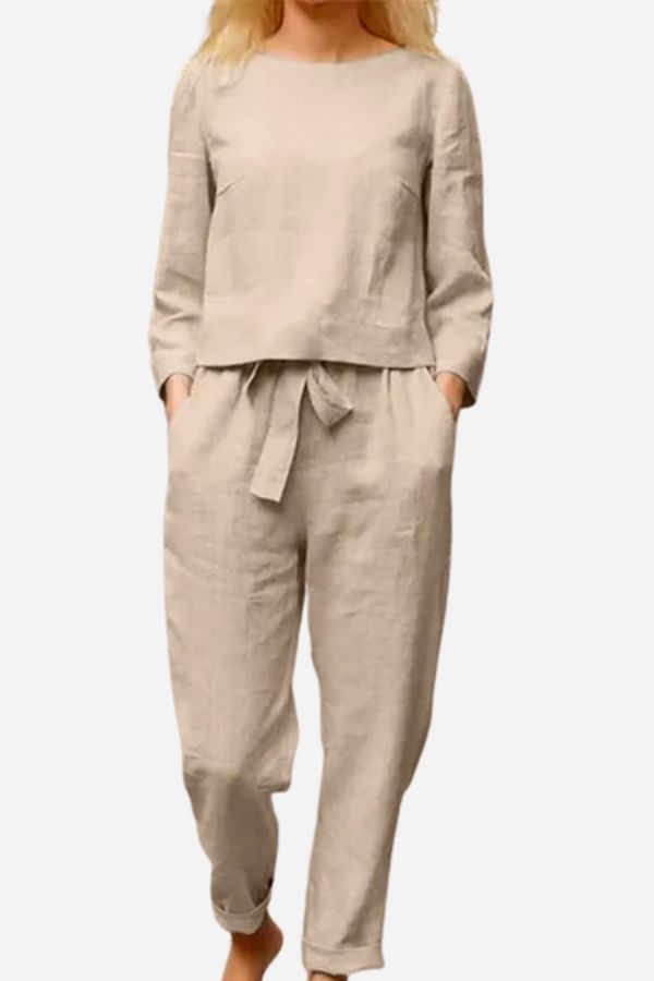 Jada | Women's Long Sleeve Shirt and Pants Two-piece Set