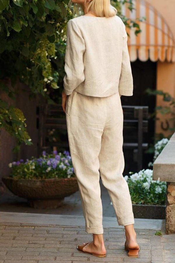 Jada | Women's Long Sleeve Shirt and Pants Two-piece Set