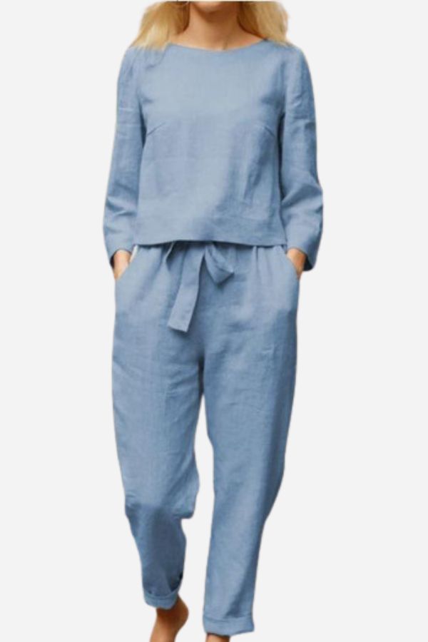 Jada | Women's Long Sleeve Shirt and Pants Two-piece Set