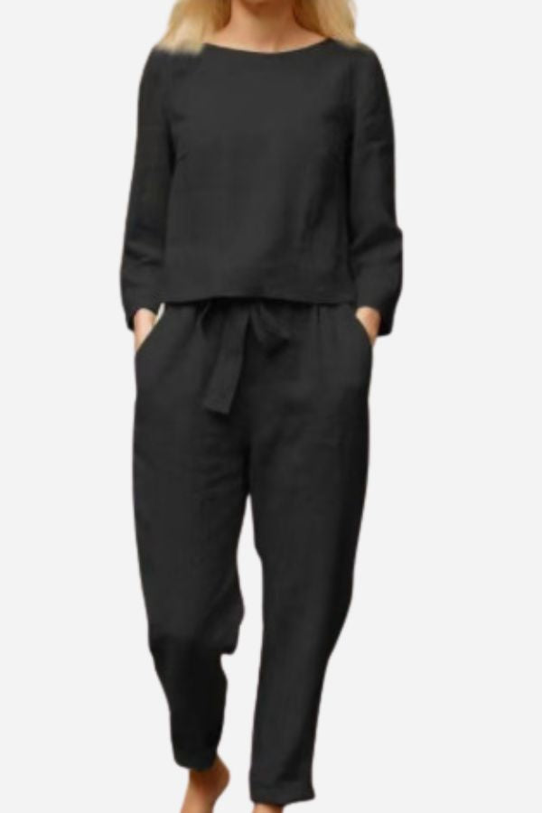Jada | Women's Long Sleeve Shirt and Pants Two-piece Set