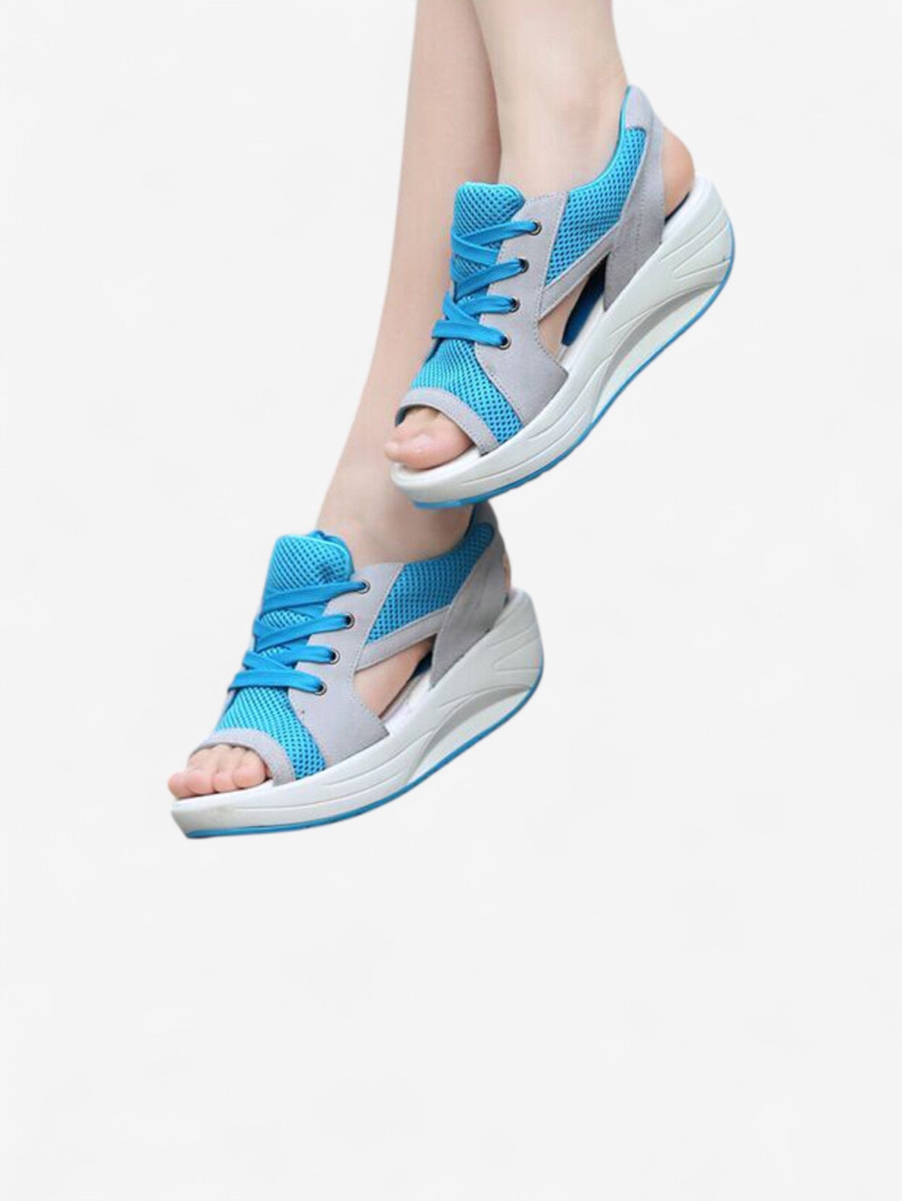 Jada | Women’s Open Toe Platform Summer Slip On Shoes