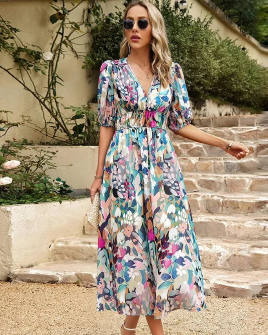 Jada | Women's Floral Wedding Guest Wrap Maxi Dress