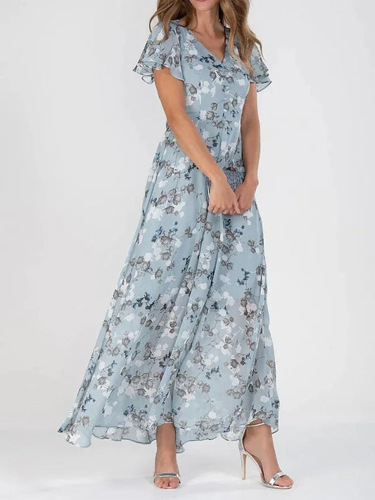 Jada | Women's Floral Wedding Guest Summer Maxi Dress