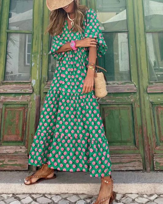 Jada | Women's Floral Boho Wrap Maxi Dress