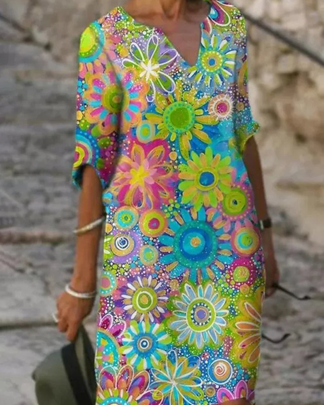 Jada | Women's Floral Boho Midi Dress