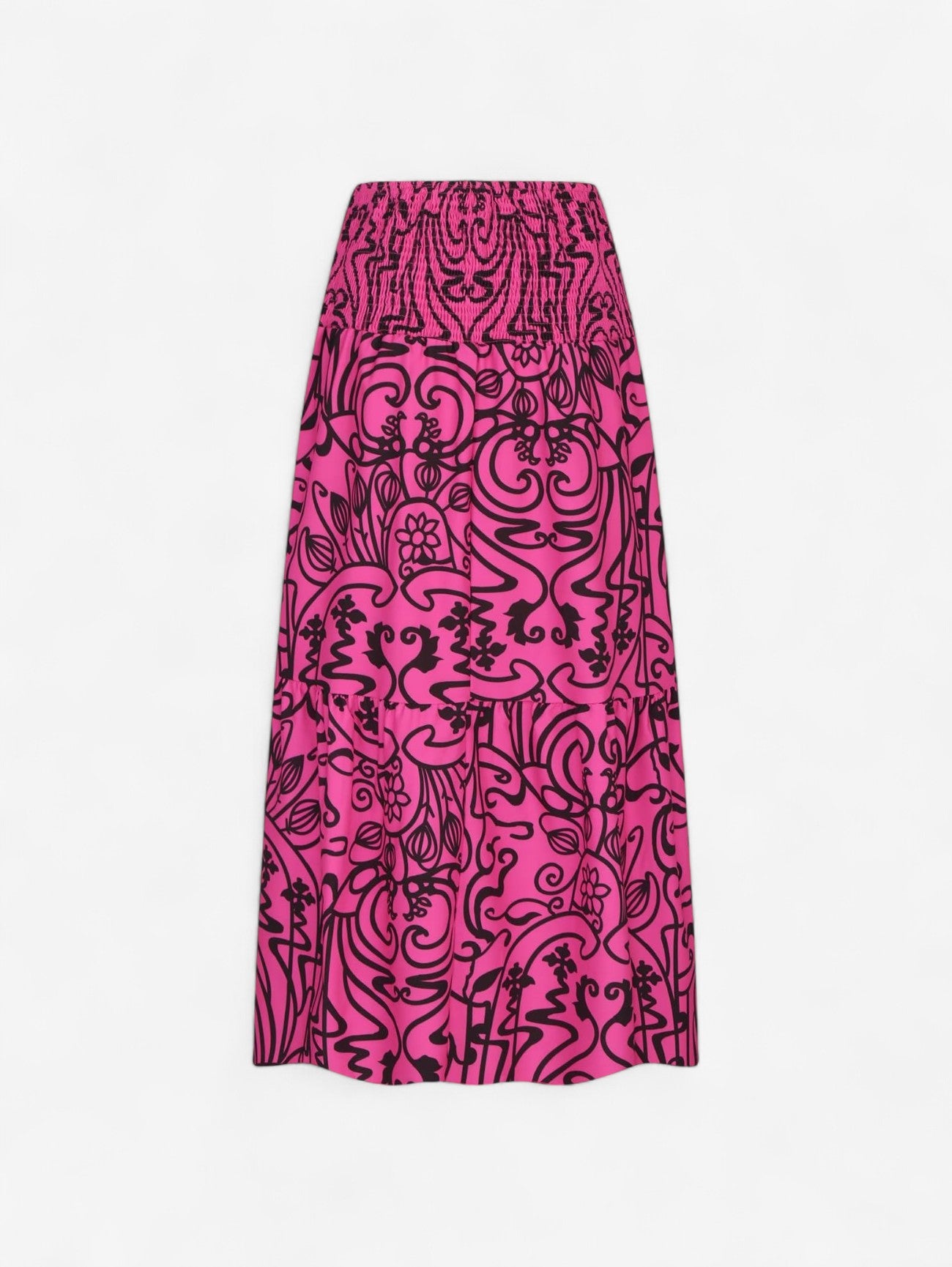 Jada | Women's Boho High Waist Maxi Skirt with Geometric Print