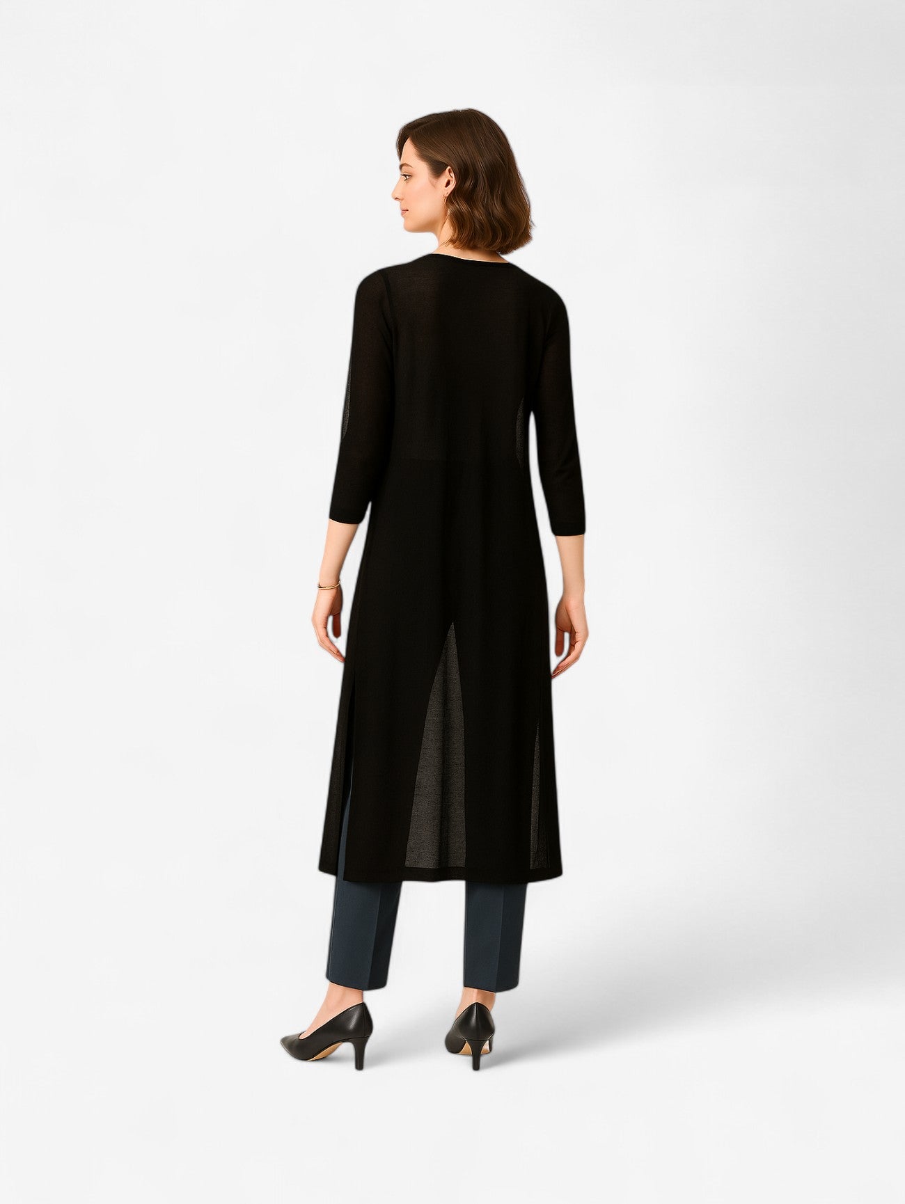 Jada | Women's Long Open Front Knitted Vest