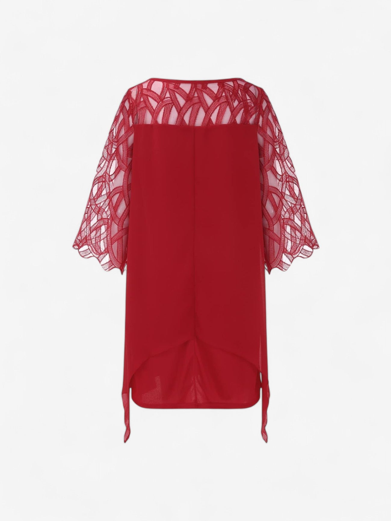 Jada | Women's Elegant Plus Size Layered Sleeve Midi Dress