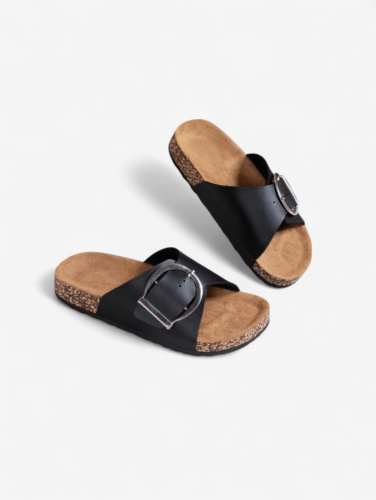 Jada | Women's Buckle Strap Slip On Slippers