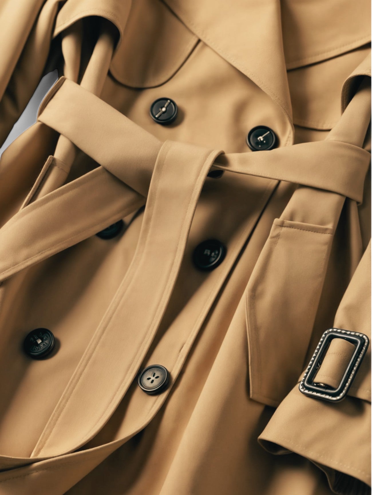 Jada | Women's Classic Vintage Slim Trenchcoat Coat with Adjustable Belt