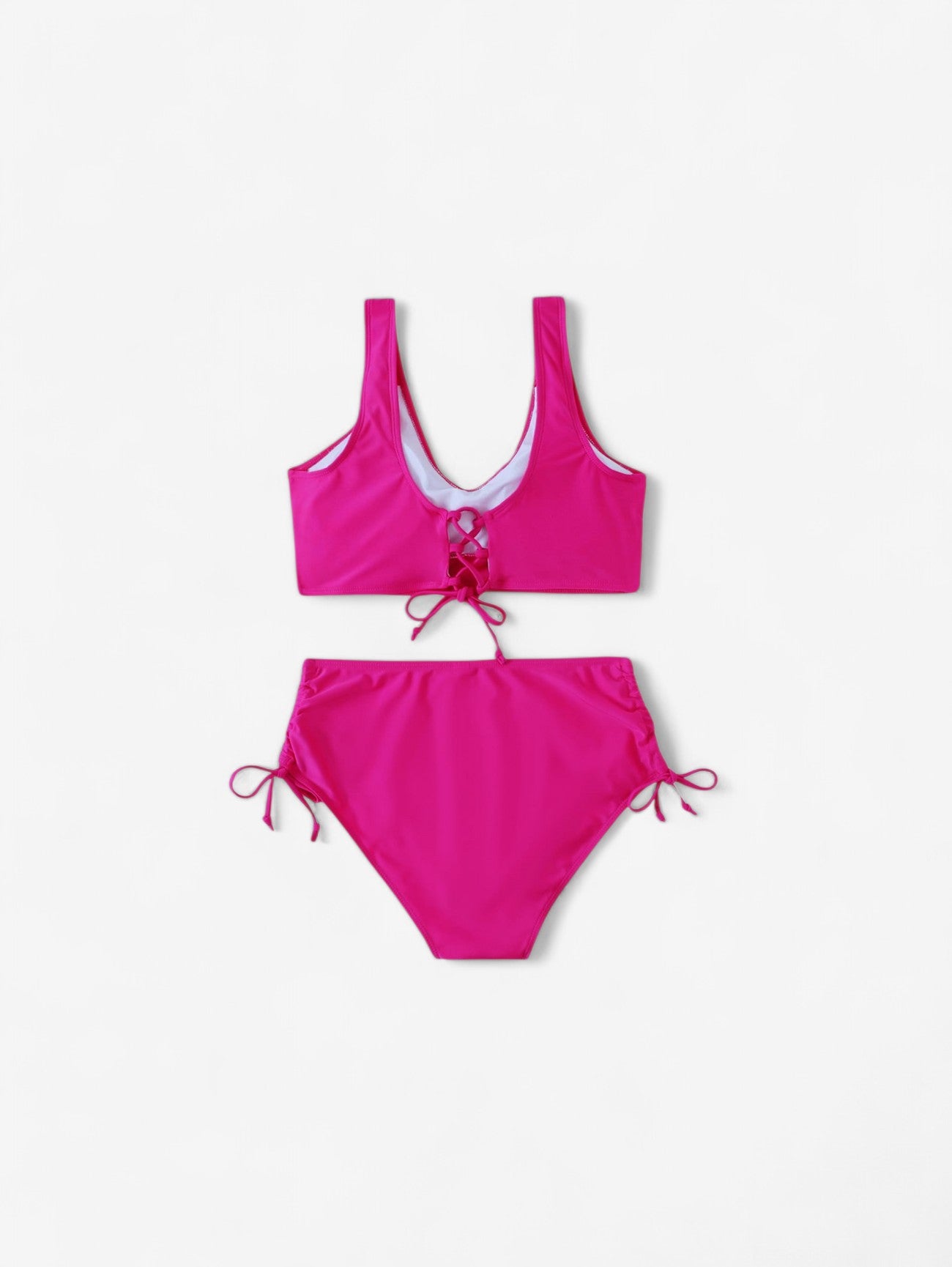 Jada | Women's 2 Piece Lace Up Back High Waisted Bikini Set