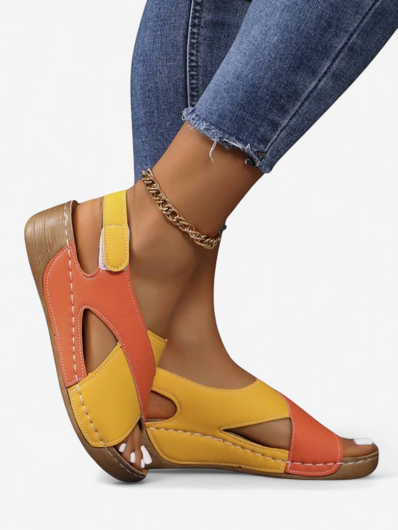 Jada | Women's Summer Open Toe Velcro Sandals