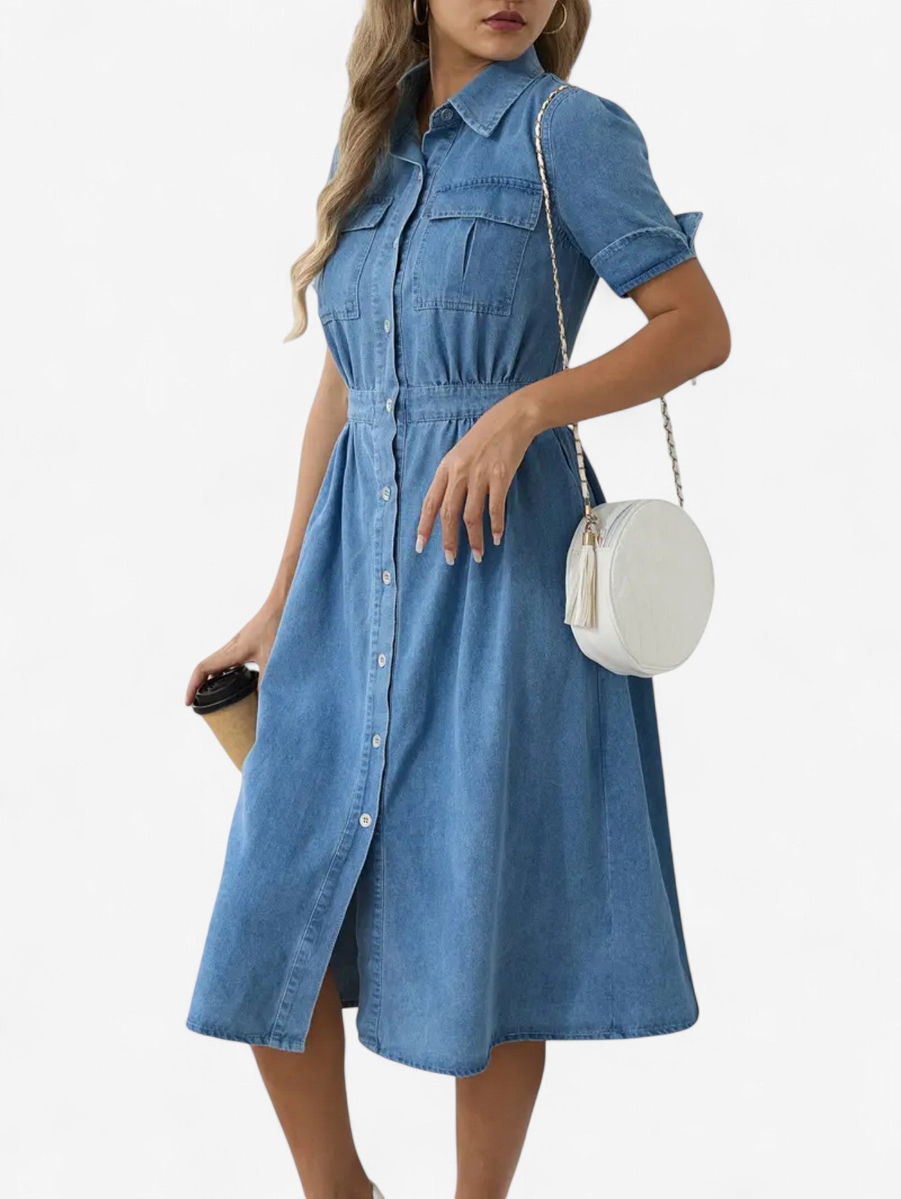 Jada | Women's Button Down Formal Jeans Dress