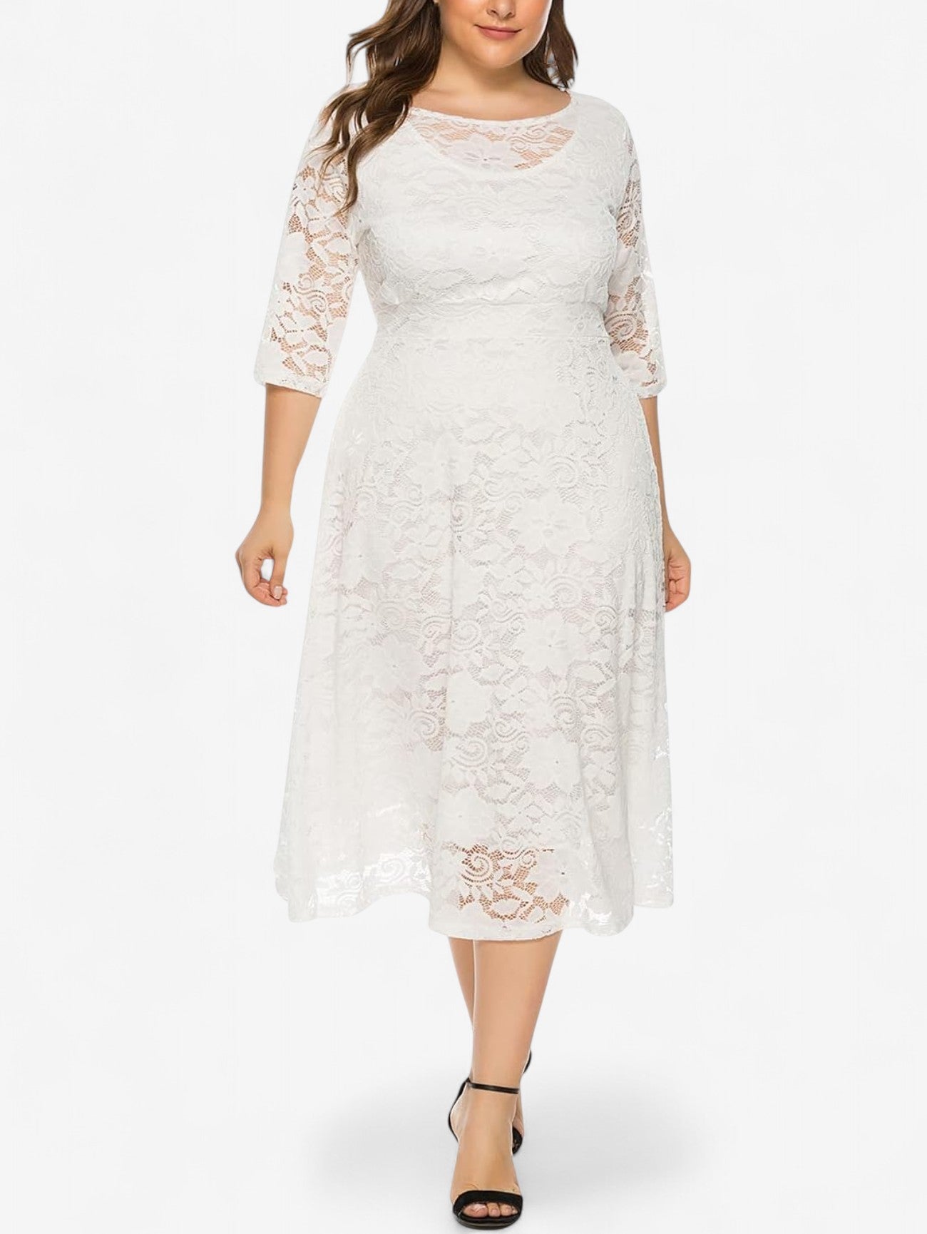 Jada | Women's Plus Size Wedding Guest Midi Dress
