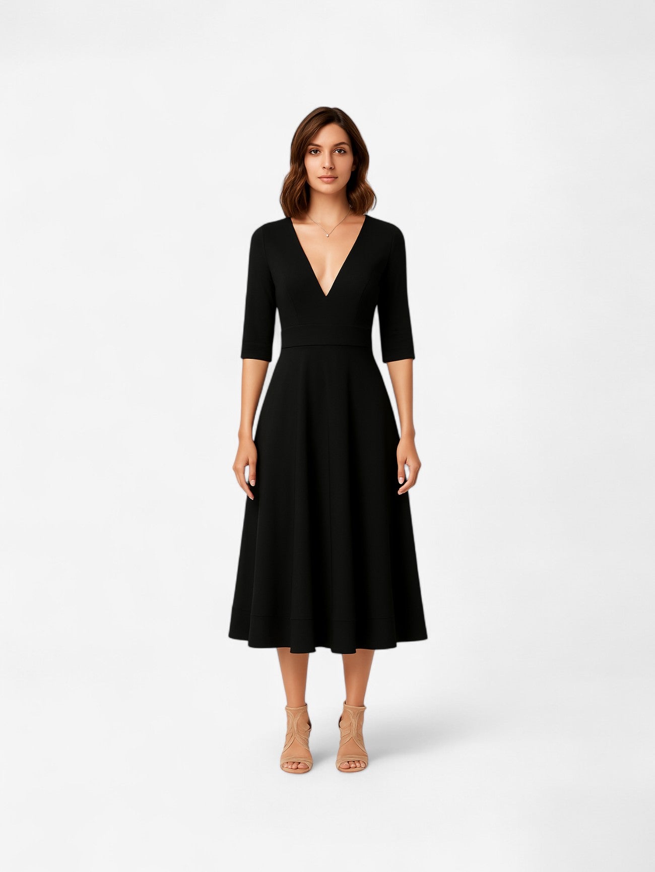 Jada | Women's Elegant Formal Wedding Guest Midi Dress