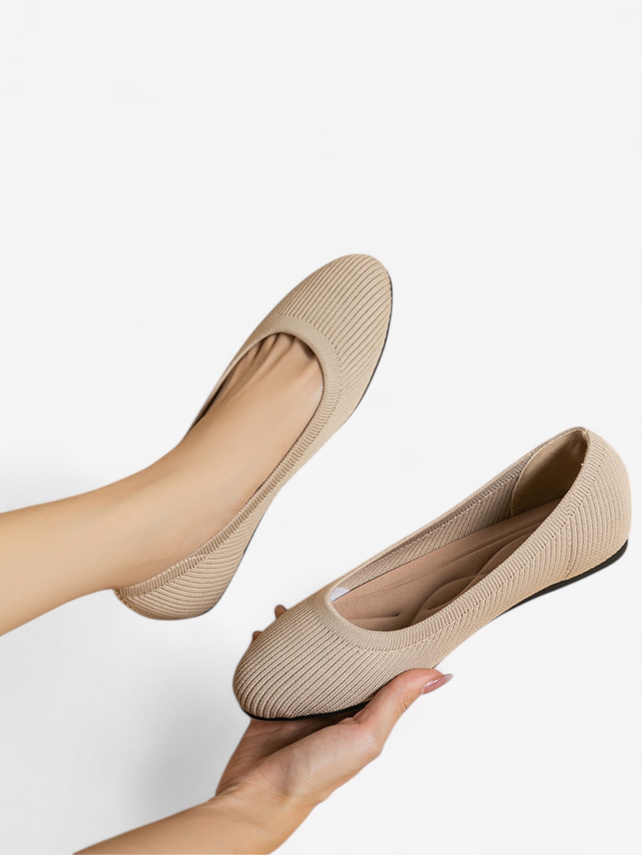 Jada | Women’s Knit Round Toe Flats