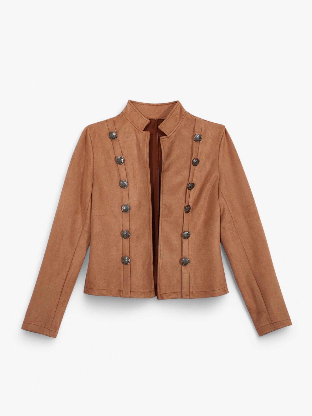 Jada | Women's Tailored Button-Up Blazer Military Short Coat Jacket