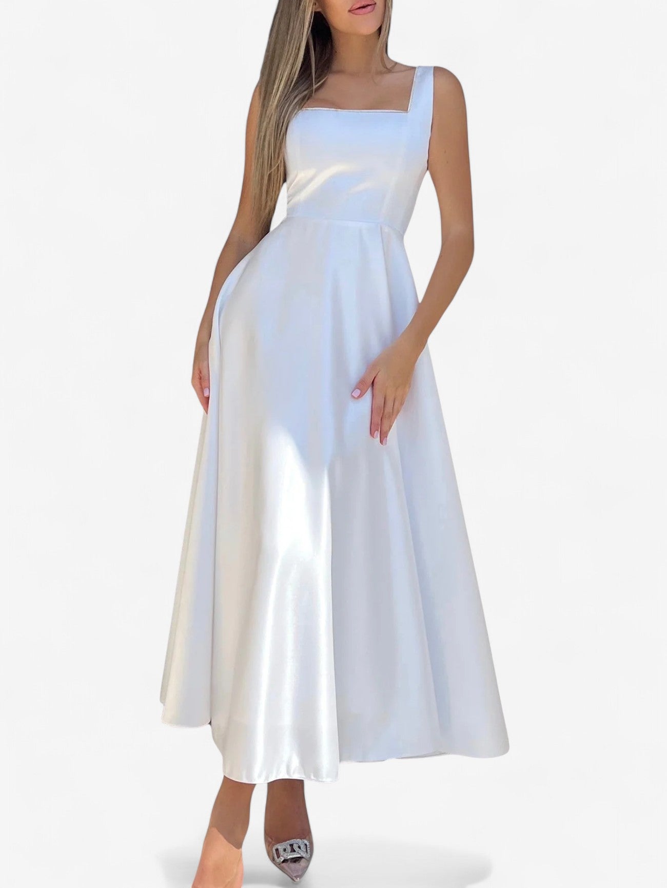 Jada | Women's Sleeveless Formal Wedding Guest Midi Dress