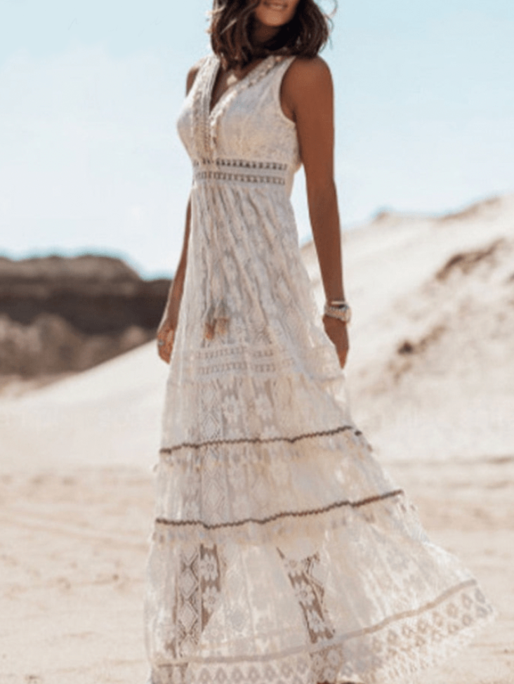Jada | Women's Summer V Neck Maxi Dress