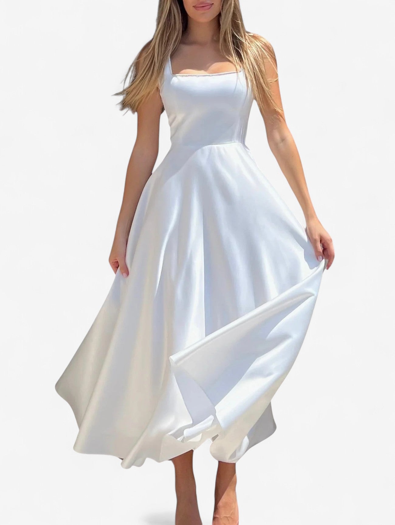 Jada | Women's Sleeveless Formal Wedding Guest Midi Dress