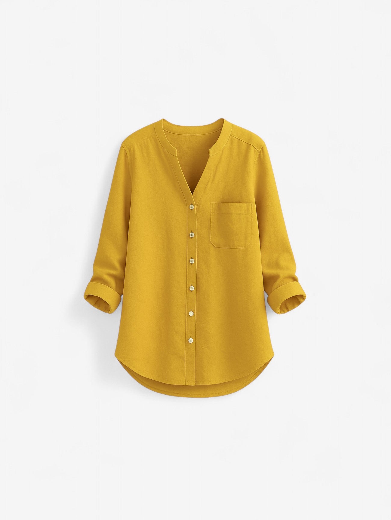 Jada | Women's Casual V Neck Long Sleeve Button Down Blouse