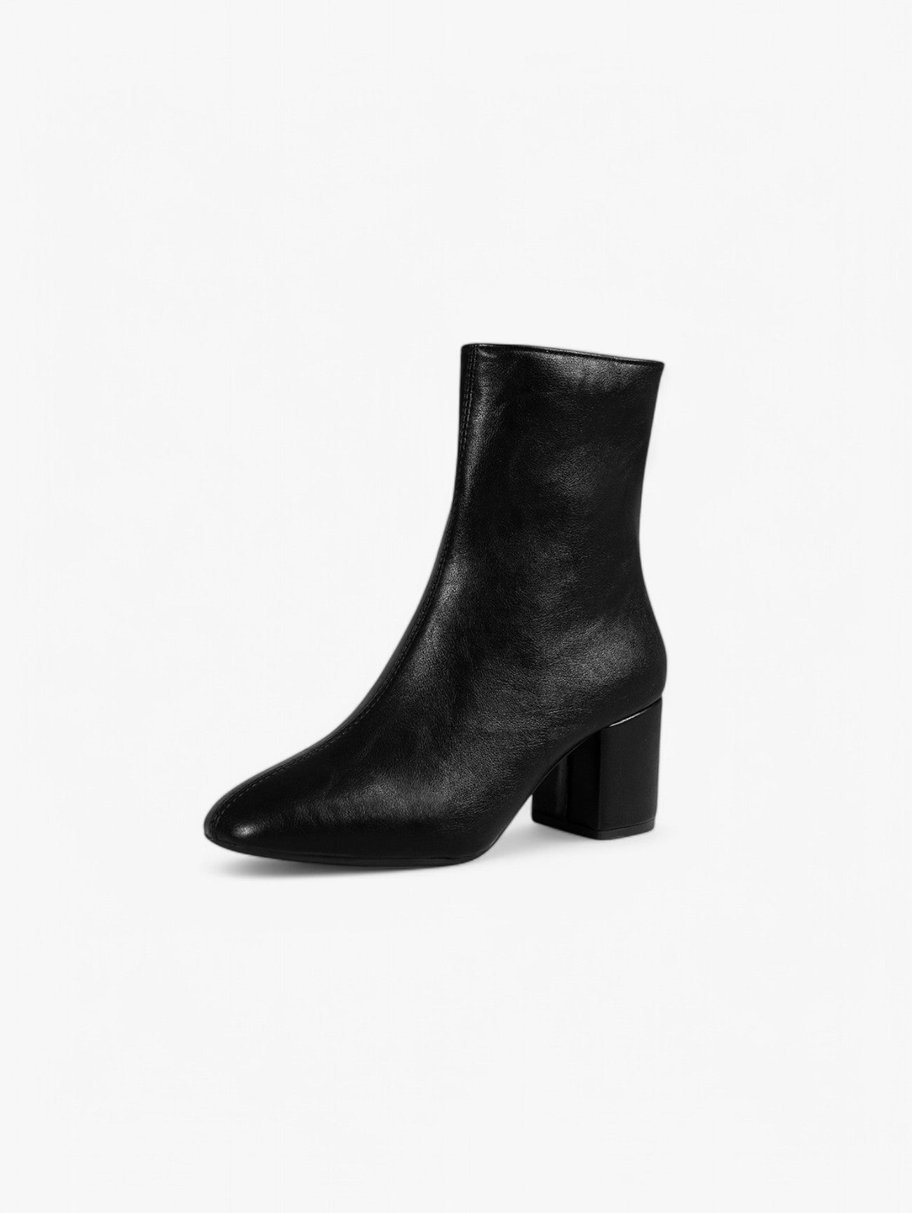 Jada | Women's Elegant Western Ankle Boots Pointed Toe Side Zipper Block Heel