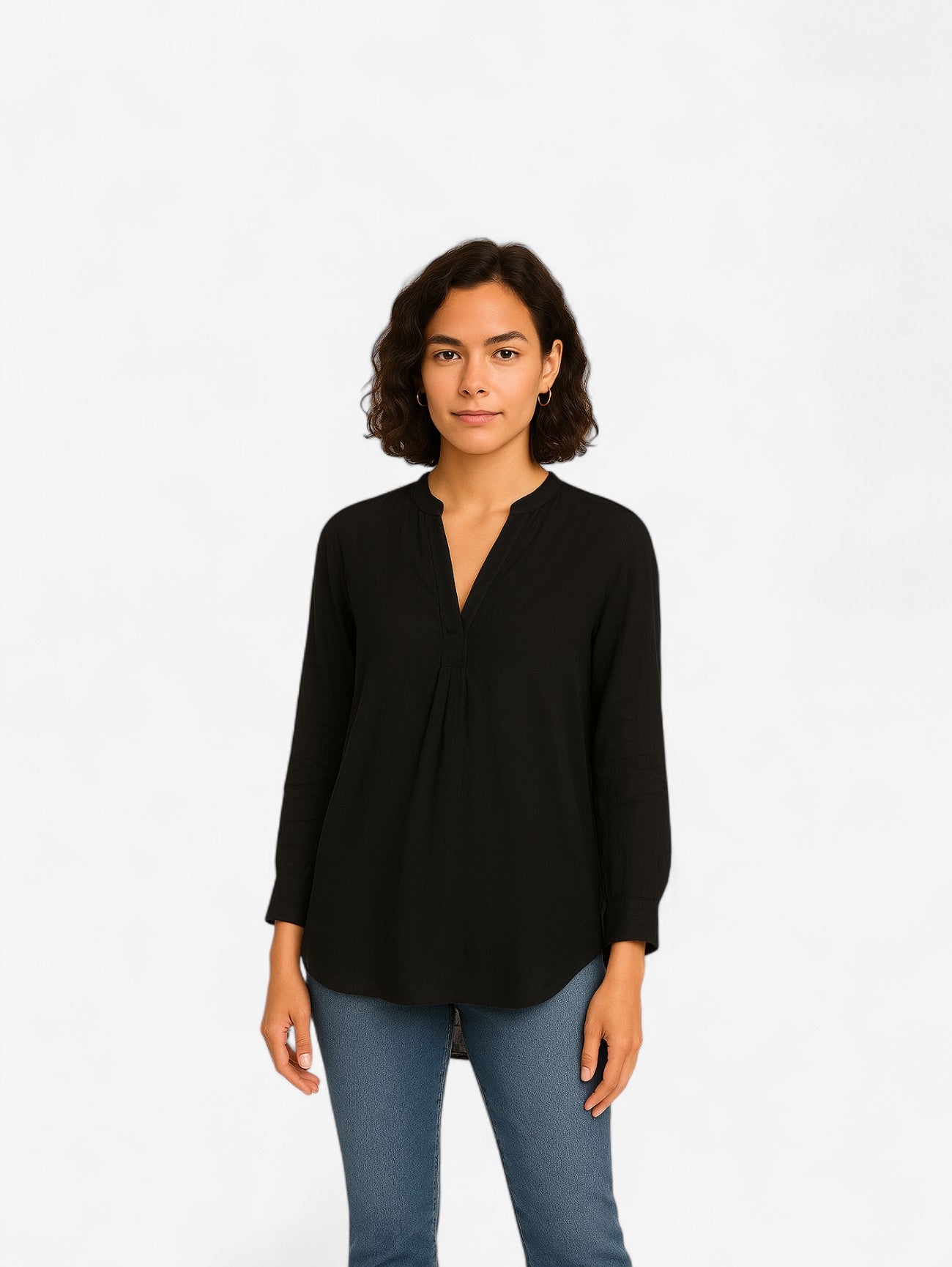 Jada | Women's  V Neck Long Sleeves Tunic Top
