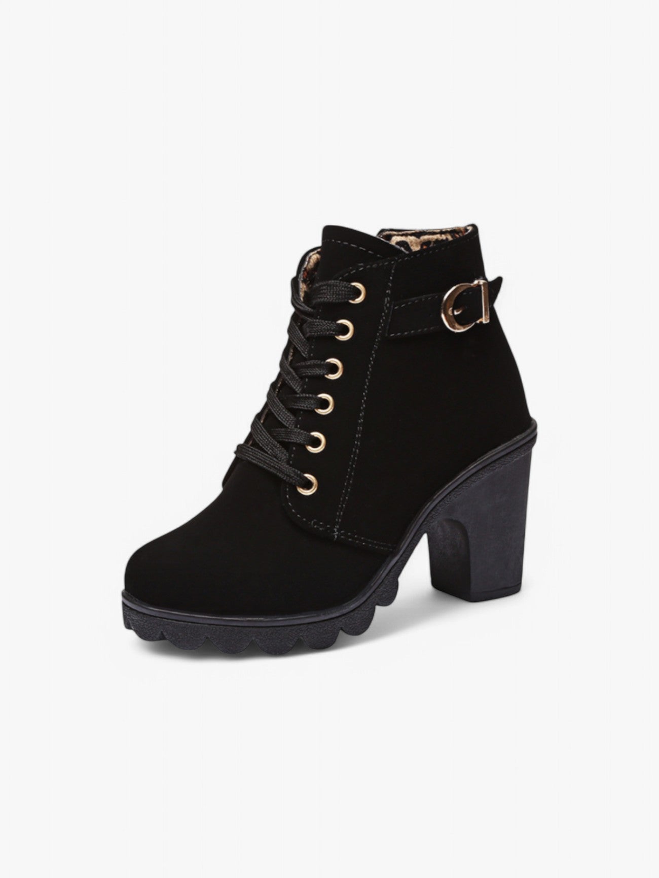 Jada | Women’s Lace-Up Ankle Boots Block Heel