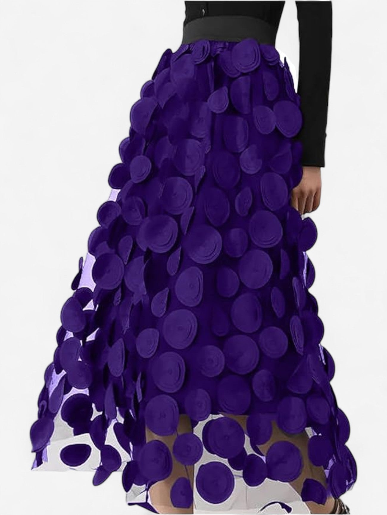Jada | Women’s High Waist Tulle Midi Skirt Elegant Party Skirt