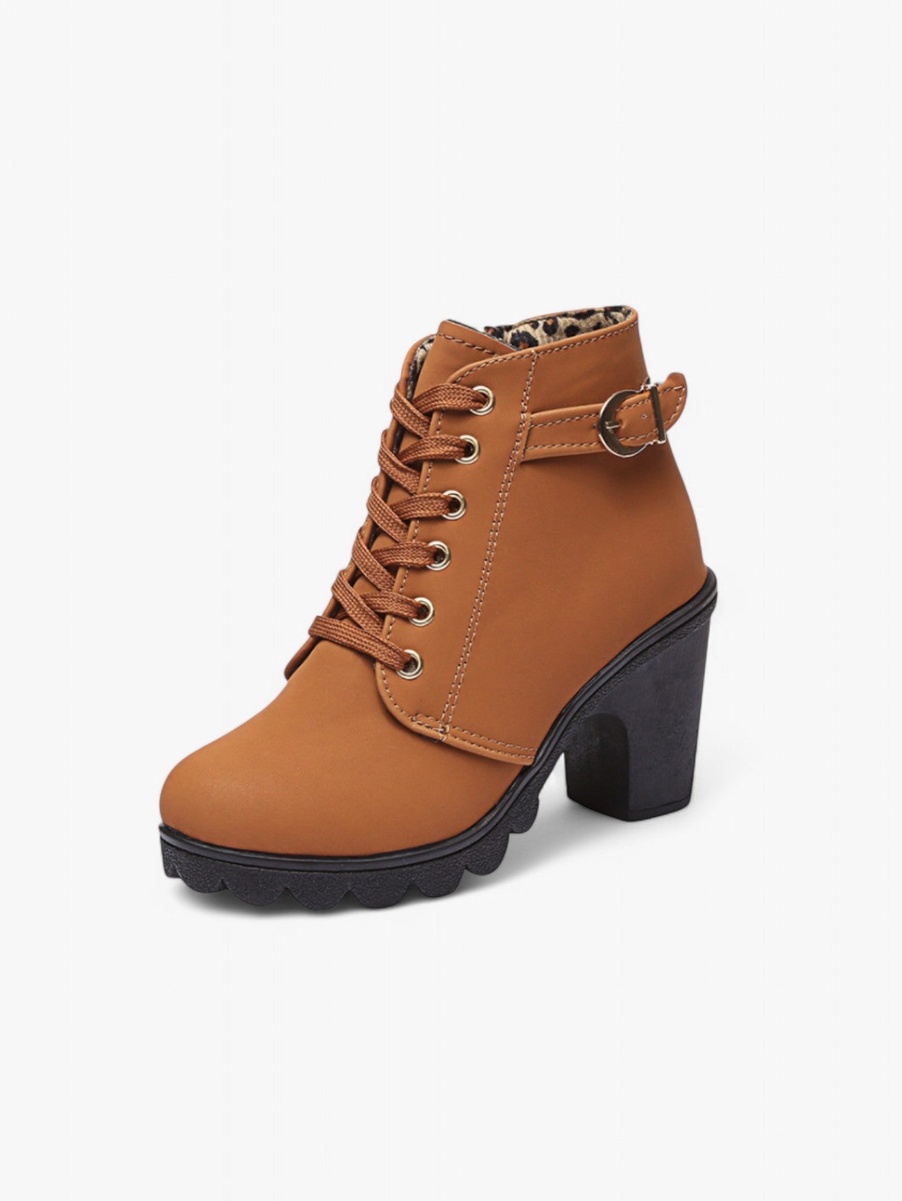 Jada | Women’s Lace-Up Ankle Boots Block Heel