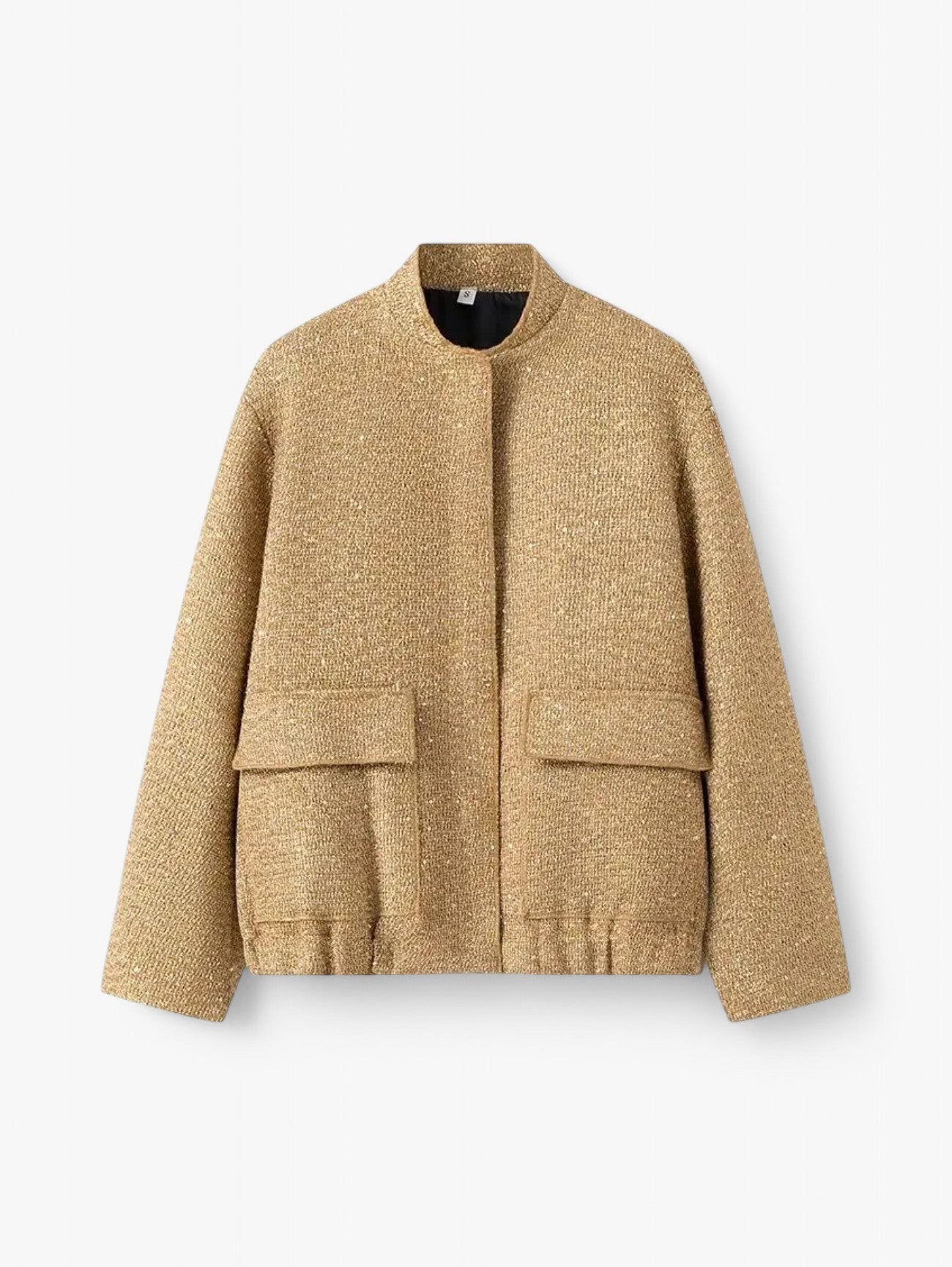 Jada | Women’s Elegant Sequin Tweed Glitter Bomber Blazer Jacket