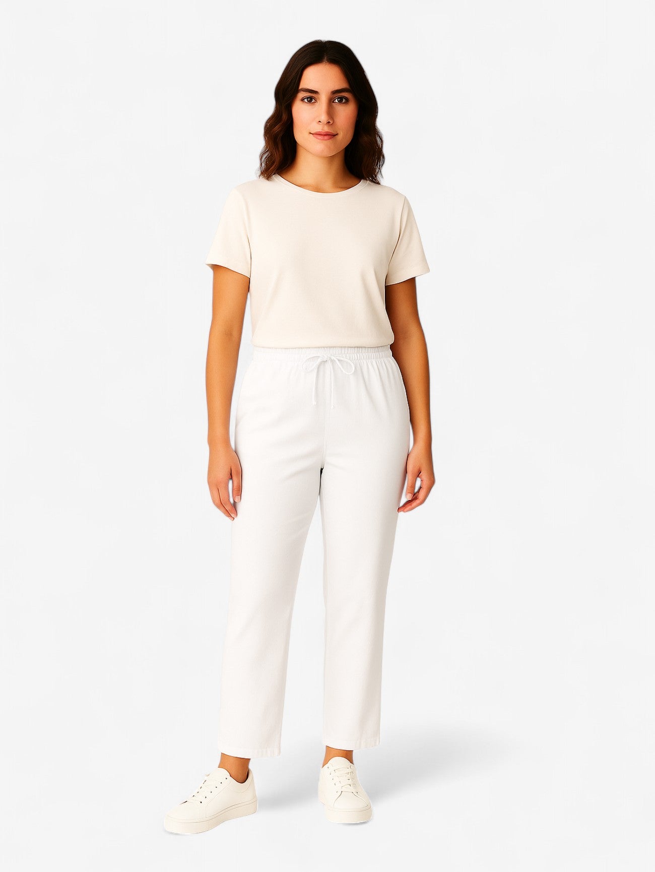 Jada | Women’s Wide Leg Casual Pants with Elastic Waist