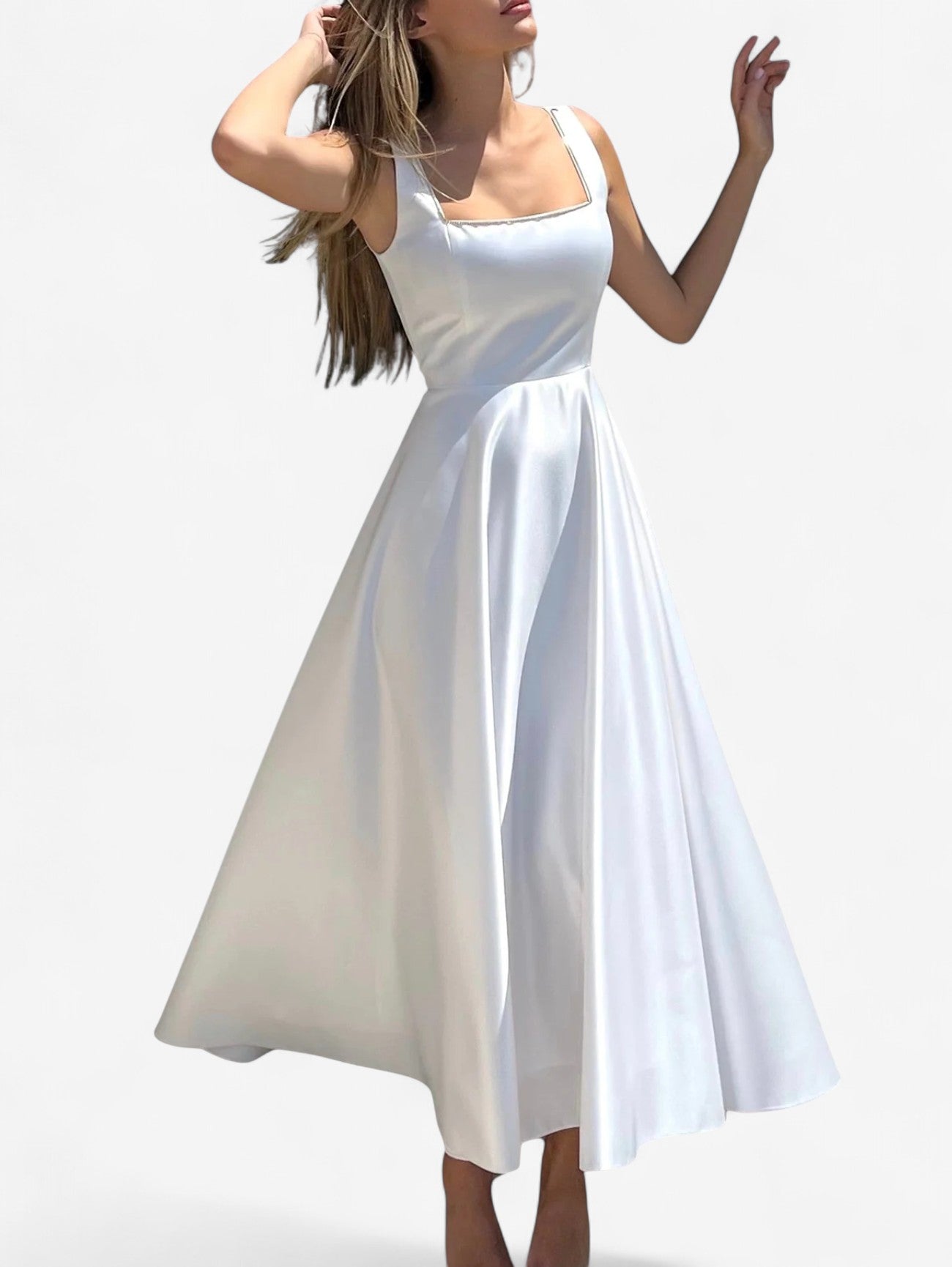 Jada | Women's Sleeveless Formal Wedding Guest Midi Dress