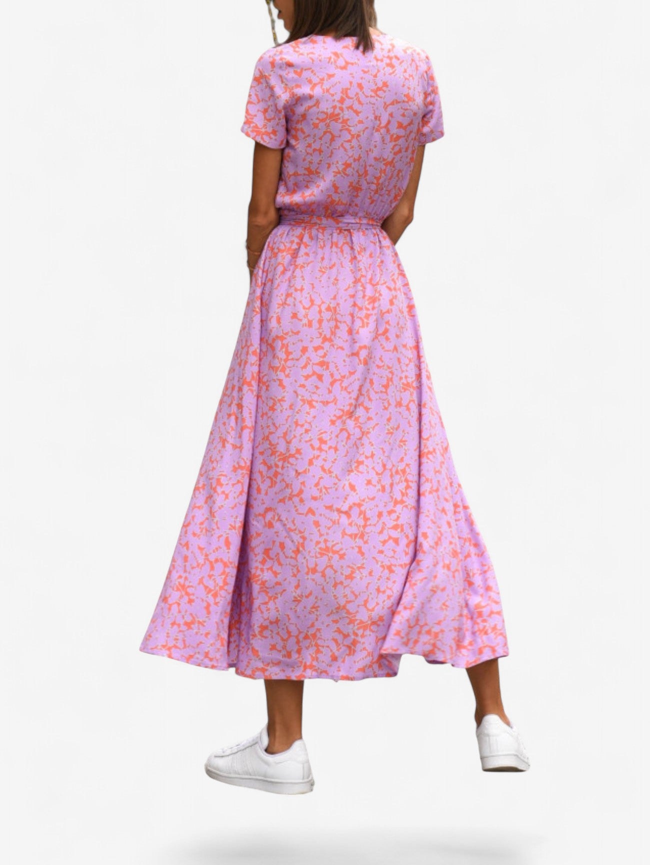 Jada | Women's Boho Wrap Wedding guest Midi Dress with Split