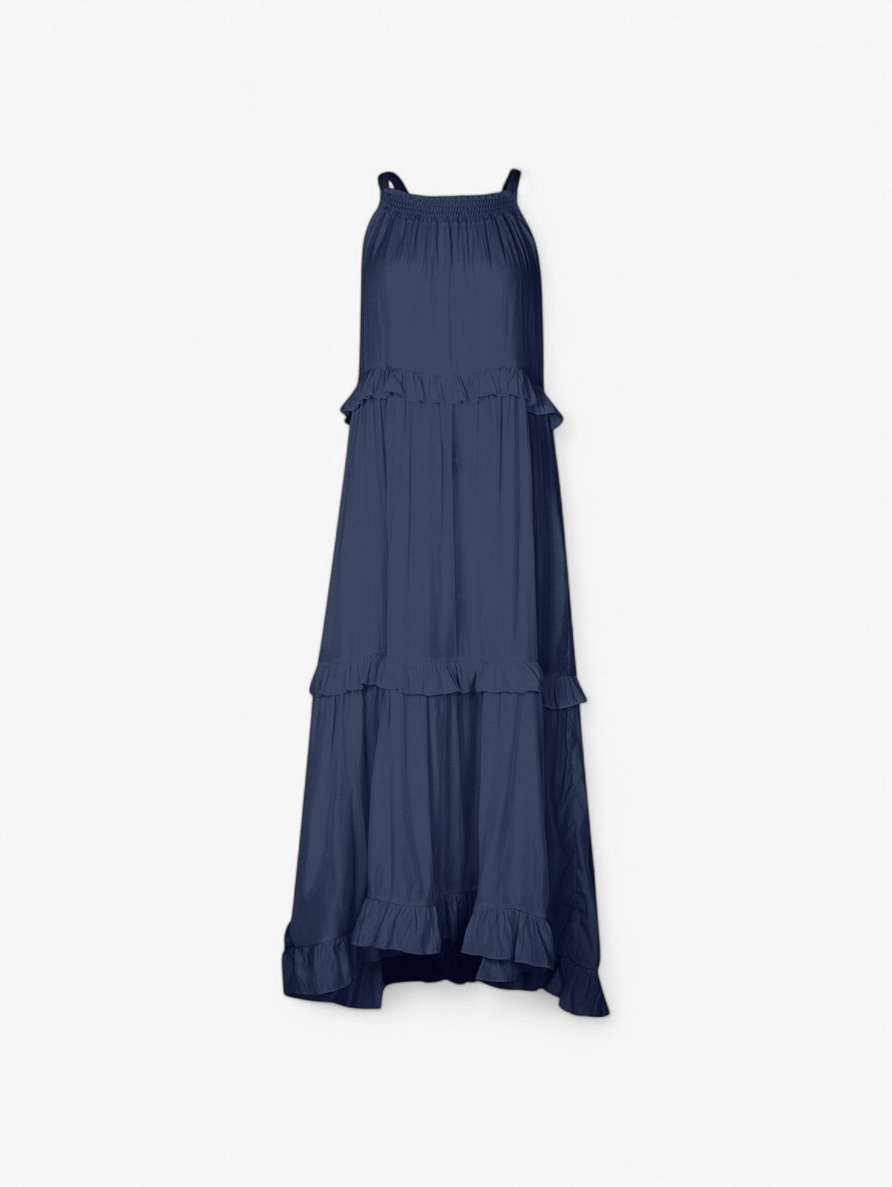 Jada | Women's Sleeveless Halter Neck Pleated Summer Maxi Dress