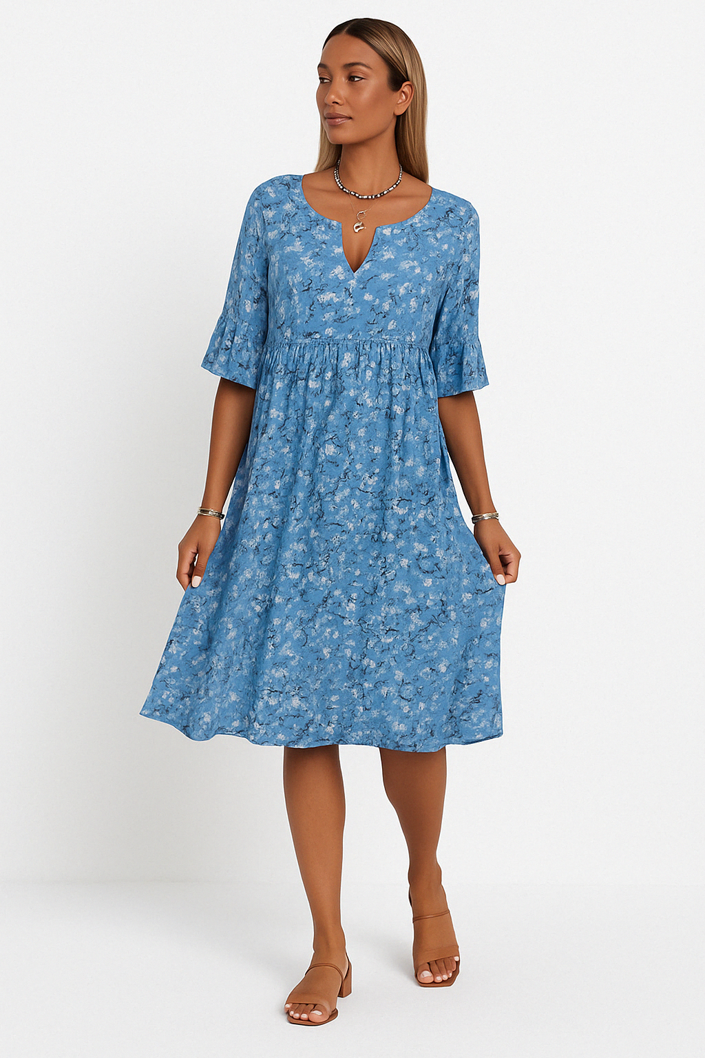Jada | Women's Floral Summer Wedding Guest Wrap Midi Dress