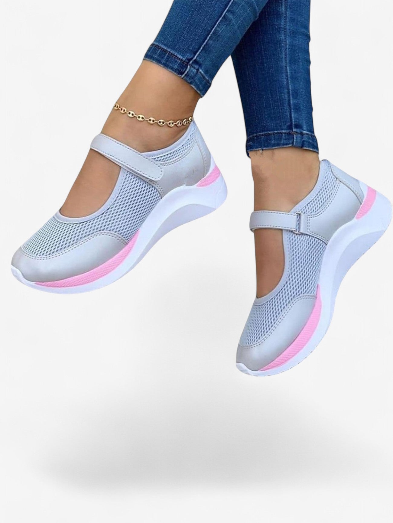Jada | Women's Summer Sneakers with Velcro Strap