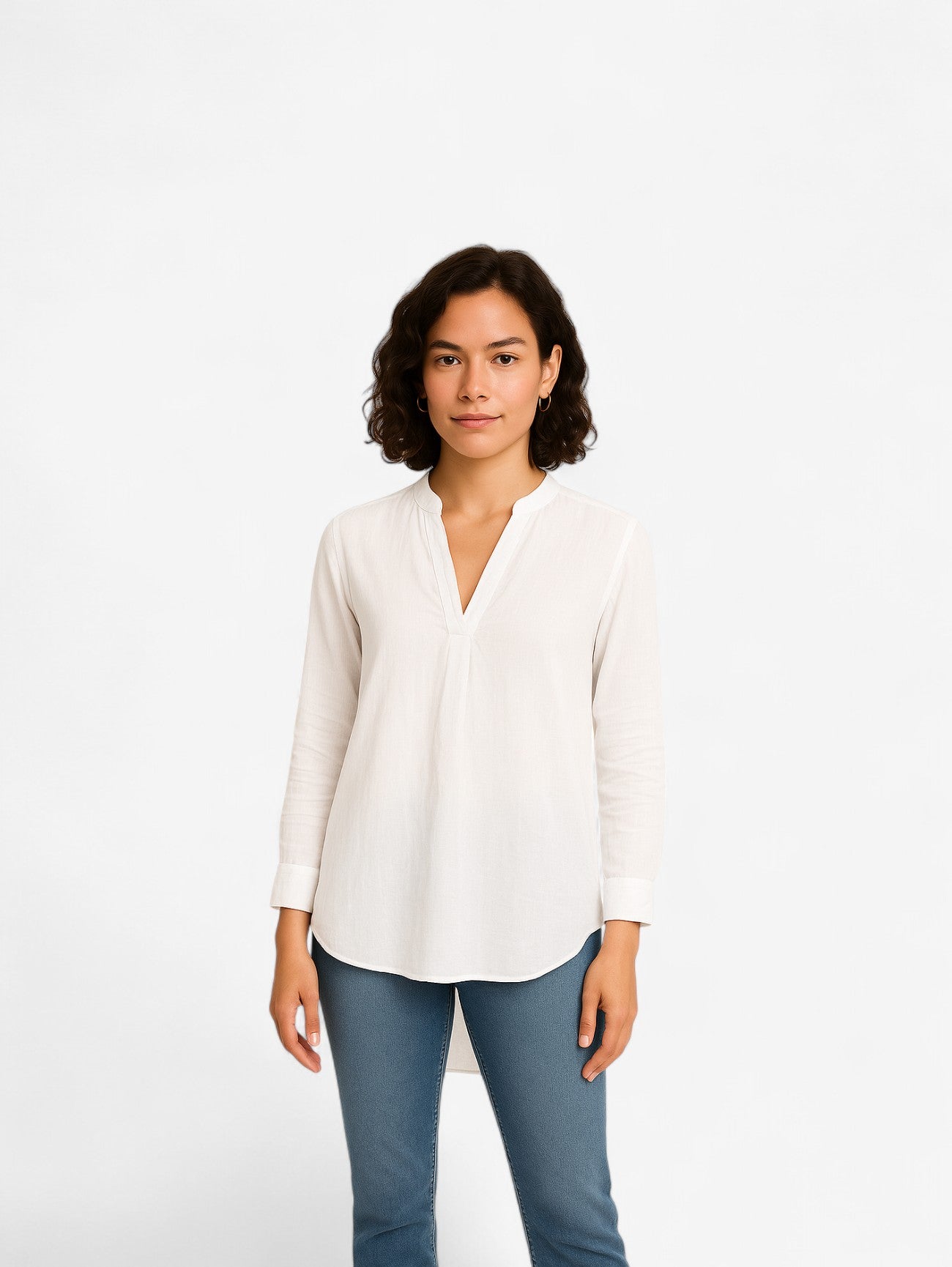 Jada | Women's  V Neck Long Sleeves Tunic Top