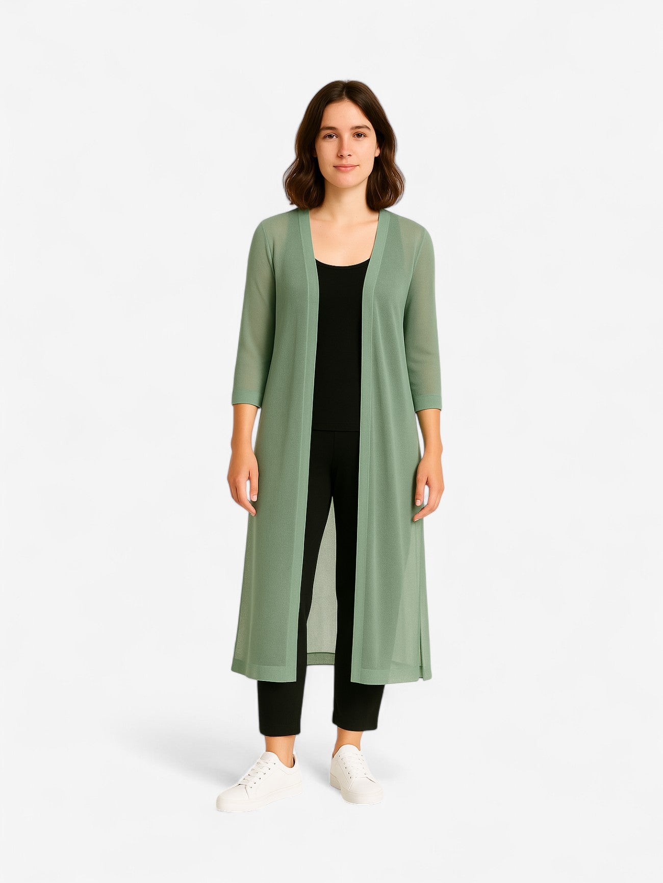 Jada | Women's Long Open Front Knitted Vest