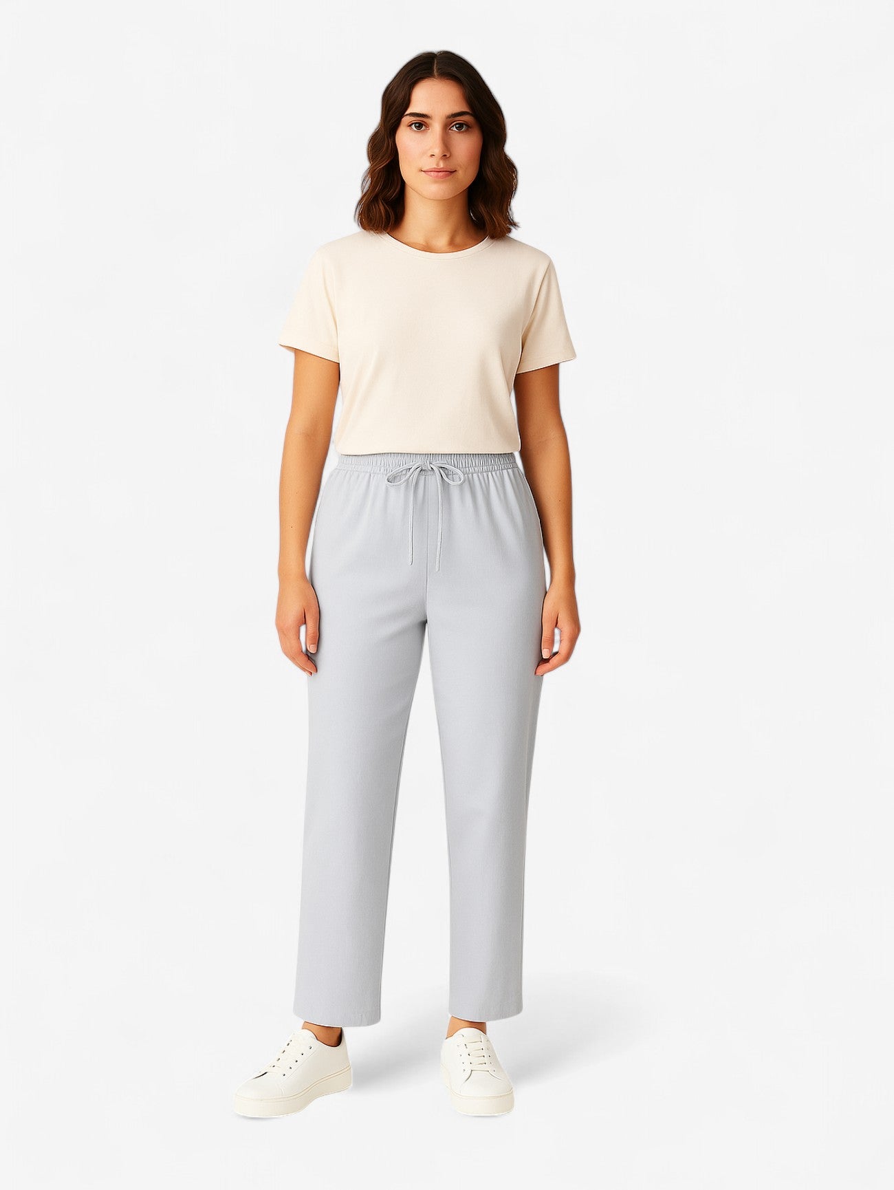 Jada | Women’s Wide Leg Casual Pants with Elastic Waist
