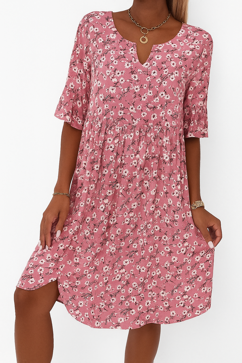 Jada | Women's Floral Summer Wedding Guest Wrap Midi Dress