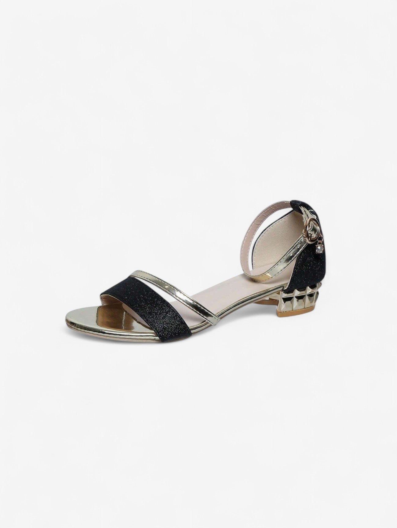 Jada | Women's Elegant Glitter Low Block Heel Sandals
